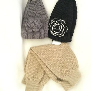 Bundle of 3 - 2 ear warmers and 1 pair leg warmers